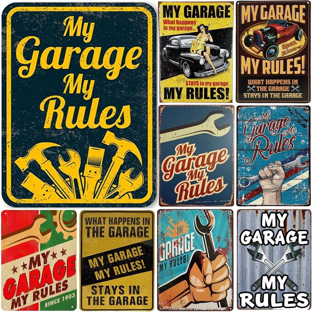 My Garage My Rules ڵ  ݼ ּ , Ƽ ˷̴ , Ȩ ī   Ŭ  , 8x12 ġ